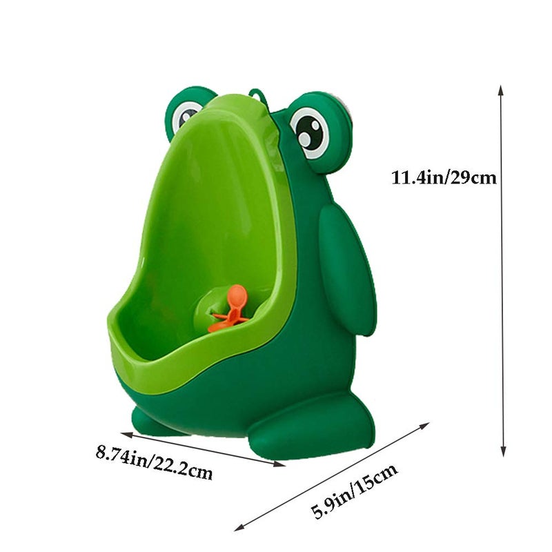 Anyumocz Frog Pee Training,Cute Potty Training Urinal for Boys with Funny Aiming Target,Green Urinals for Toddler Boy - Image 2
